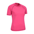 Black-Pink - Side - Mountain Warehouse Womens-Ladies UV Protection Rash Guard (Pack of 2)