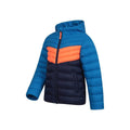 Navy - Side - Mountain Warehouse Childrens-Kids Seasons Colour Block Padded Jacket