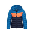 Navy - Pack Shot - Mountain Warehouse Childrens-Kids Seasons Colour Block Padded Jacket