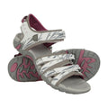 Light Grey - Pack Shot - Mountain Warehouse Womens-Ladies Santorini Wide Sandals