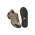 Khaki Brown - Front - Mountain Warehouse Mens Field Extreme Suede Waterproof Walking Shoes