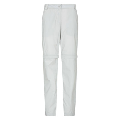Light Grey - Front - Mountain Warehouse Womens-Ladies Quest Zip-Off Hiking Trousers
