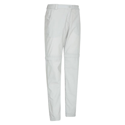 Light Grey - Back - Mountain Warehouse Womens-Ladies Quest Zip-Off Hiking Trousers