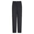 Black - Front - Mountain Warehouse Womens-Ladies Quest Zip-Off Hiking Trousers