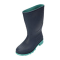 Navy - Close up - Mountain Warehouse Childrens-Kids Plain Wellington Boots