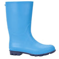Blue - Front - Mountain Warehouse Childrens-Kids Plain Wellington Boots