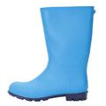 Blue - Side - Mountain Warehouse Childrens-Kids Plain Wellington Boots