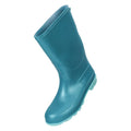 Turquoise - Pack Shot - Mountain Warehouse Childrens-Kids Plain Wellington Boots