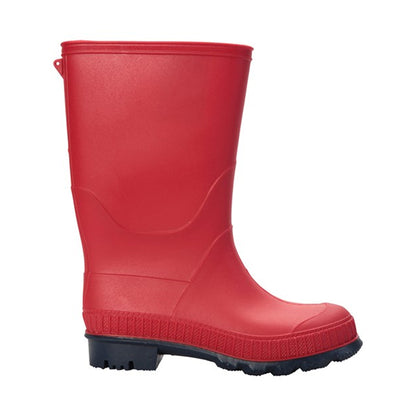 Red - Front - Mountain Warehouse Childrens-Kids Plain Wellington Boots