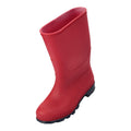 Red - Pack Shot - Mountain Warehouse Childrens-Kids Plain Wellington Boots