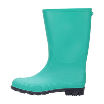 Light Teal - Close up - Mountain Warehouse Childrens-Kids Plain Wellington Boots