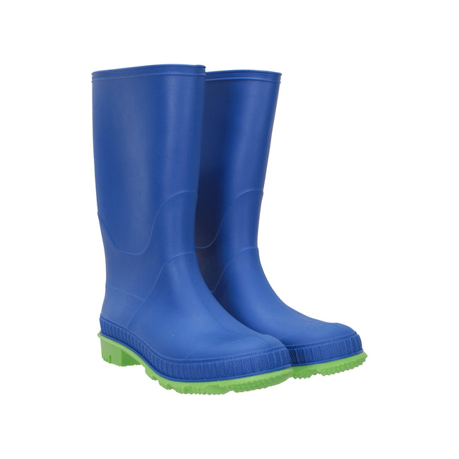 Cobalt - Back - Mountain Warehouse Childrens-Kids Plain Wellington Boots