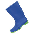 Cobalt - Pack Shot - Mountain Warehouse Childrens-Kids Plain Wellington Boots