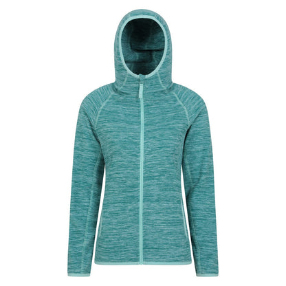Teal - Front - Mountain Warehouse Womens-Ladies Lleyn II Melange Full Zip Hoodie