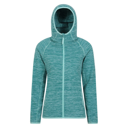 Teal - Front - Mountain Warehouse Womens-Ladies Lleyn II Melange Full Zip Hoodie