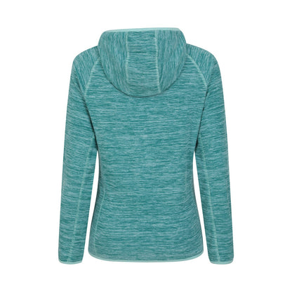 Teal - Back - Mountain Warehouse Womens-Ladies Lleyn II Melange Full Zip Hoodie