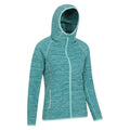 Teal - Side - Mountain Warehouse Womens-Ladies Lleyn II Melange Full Zip Hoodie