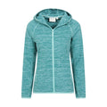 Teal - Pack Shot - Mountain Warehouse Womens-Ladies Lleyn II Melange Full Zip Hoodie