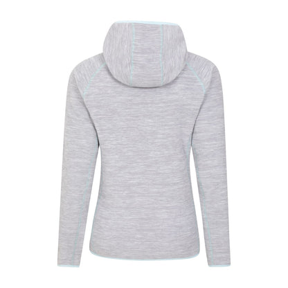 Grey - Back - Mountain Warehouse Womens-Ladies Lleyn II Melange Full Zip Hoodie
