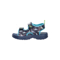 Navy - Close up - Mountain Warehouse Childrens-Kids Sand Dinosaur Sandals