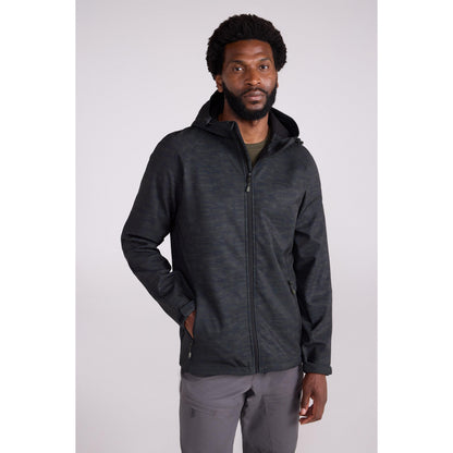 Dark Khaki - Front - Mountain Warehouse Mens Exodus Showerproof Soft Shell Jacket
