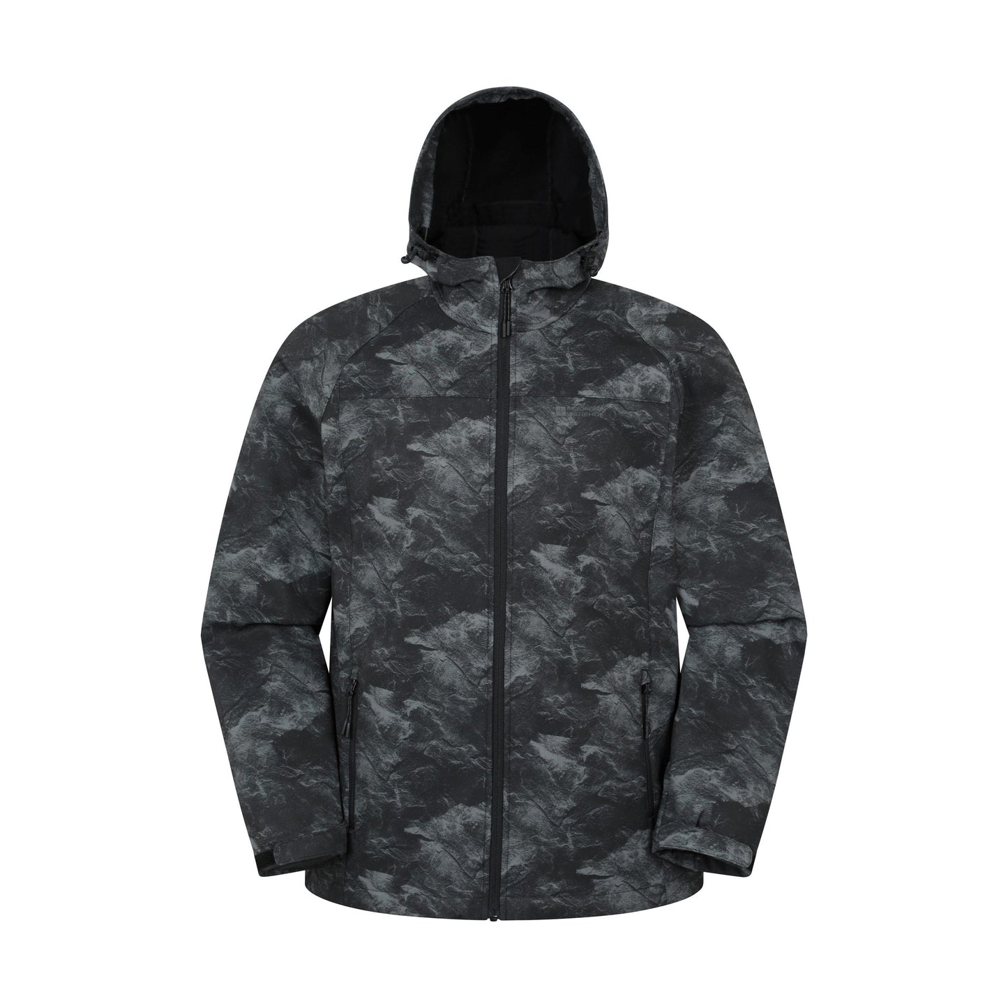 Alloy Grey - Front - Mountain Warehouse Mens Exodus Showerproof Soft Shell Jacket