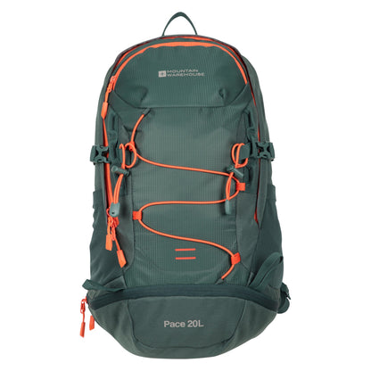 Dark Green - Front - Mountain Warehouse Pace 20L Backpack