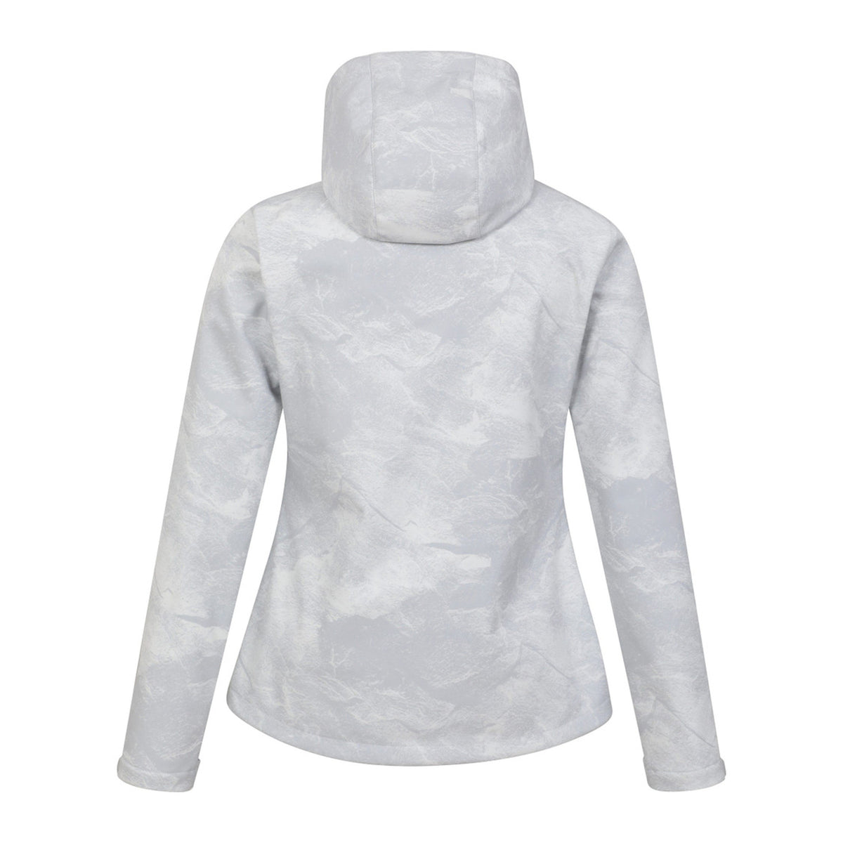 Grey - Side - Mountain Warehouse Womens-Ladies Exodus Printed Water Resistant Soft Shell Jacket