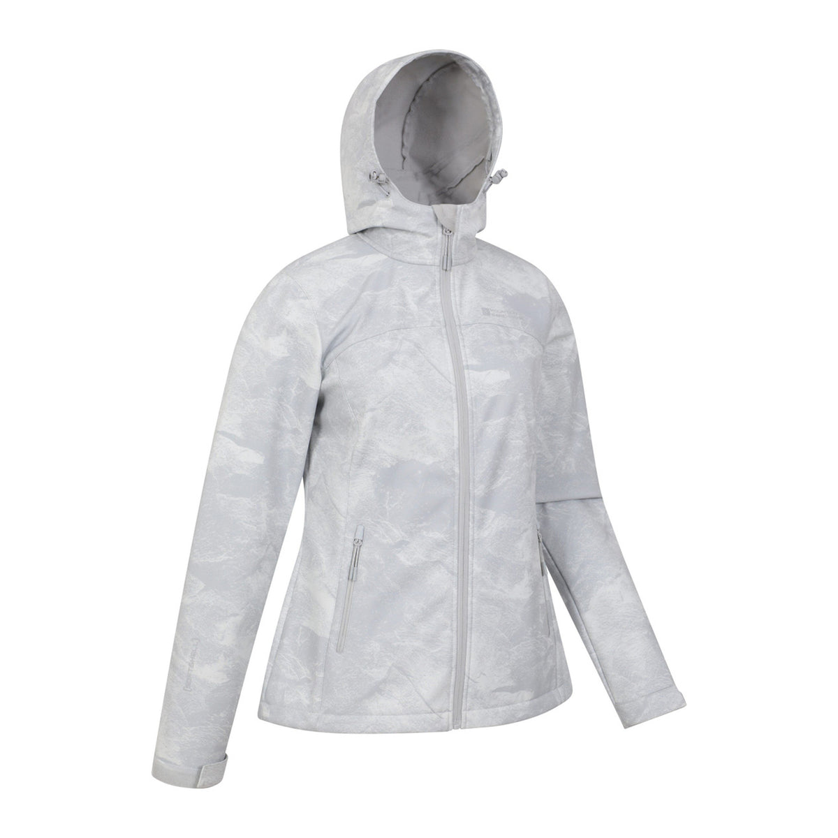 Grey - Lifestyle - Mountain Warehouse Womens-Ladies Exodus Printed Water Resistant Soft Shell Jacket