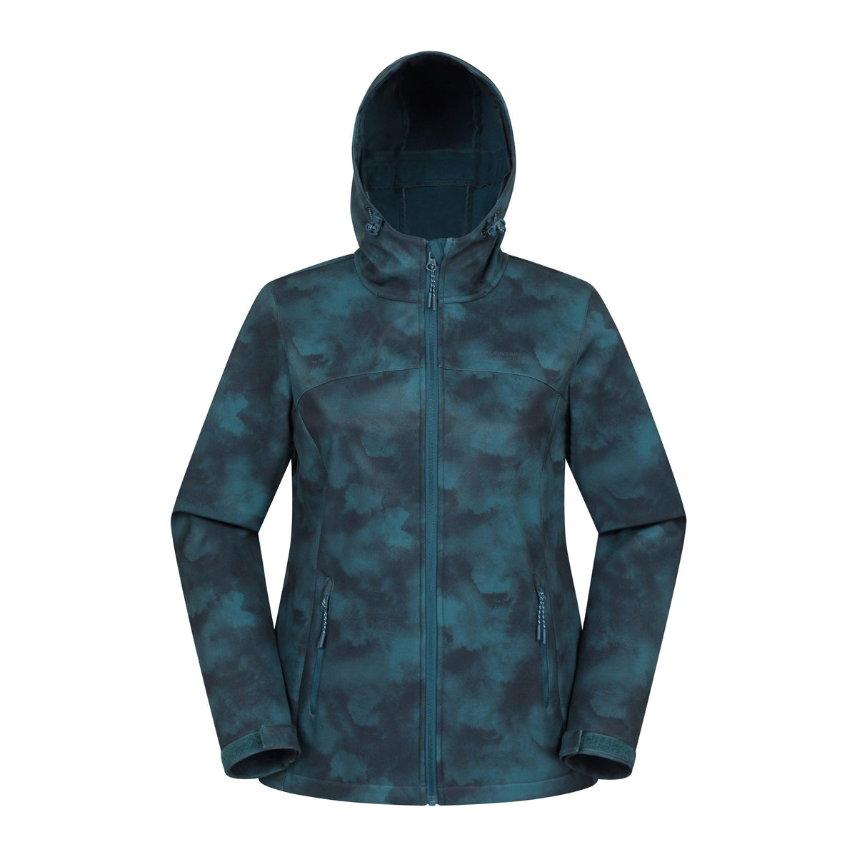 Green - Front - Mountain Warehouse Womens-Ladies Exodus Printed Water Resistant Soft Shell Jacket