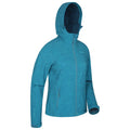 Teal - Lifestyle - Mountain Warehouse Womens-Ladies Exodus Printed Water Resistant Soft Shell Jacket