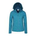 Teal - Pack Shot - Mountain Warehouse Womens-Ladies Exodus Printed Water Resistant Soft Shell Jacket