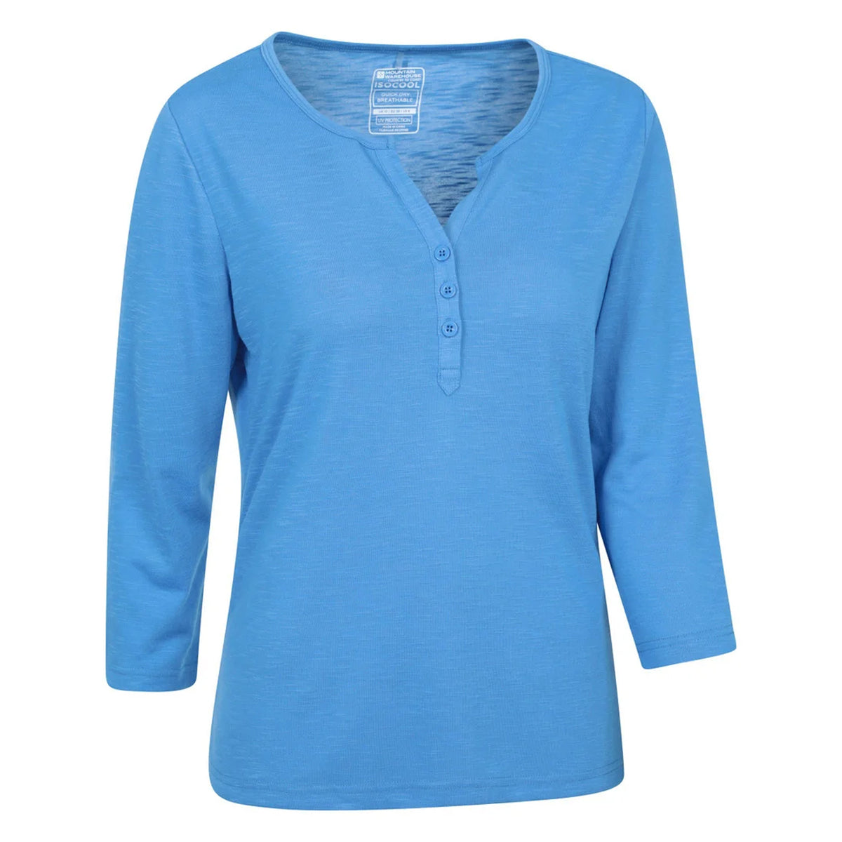 Bright Blue - Side - Mountain Warehouse Womens-Ladies Paphos Quick Dry UV Protection Top