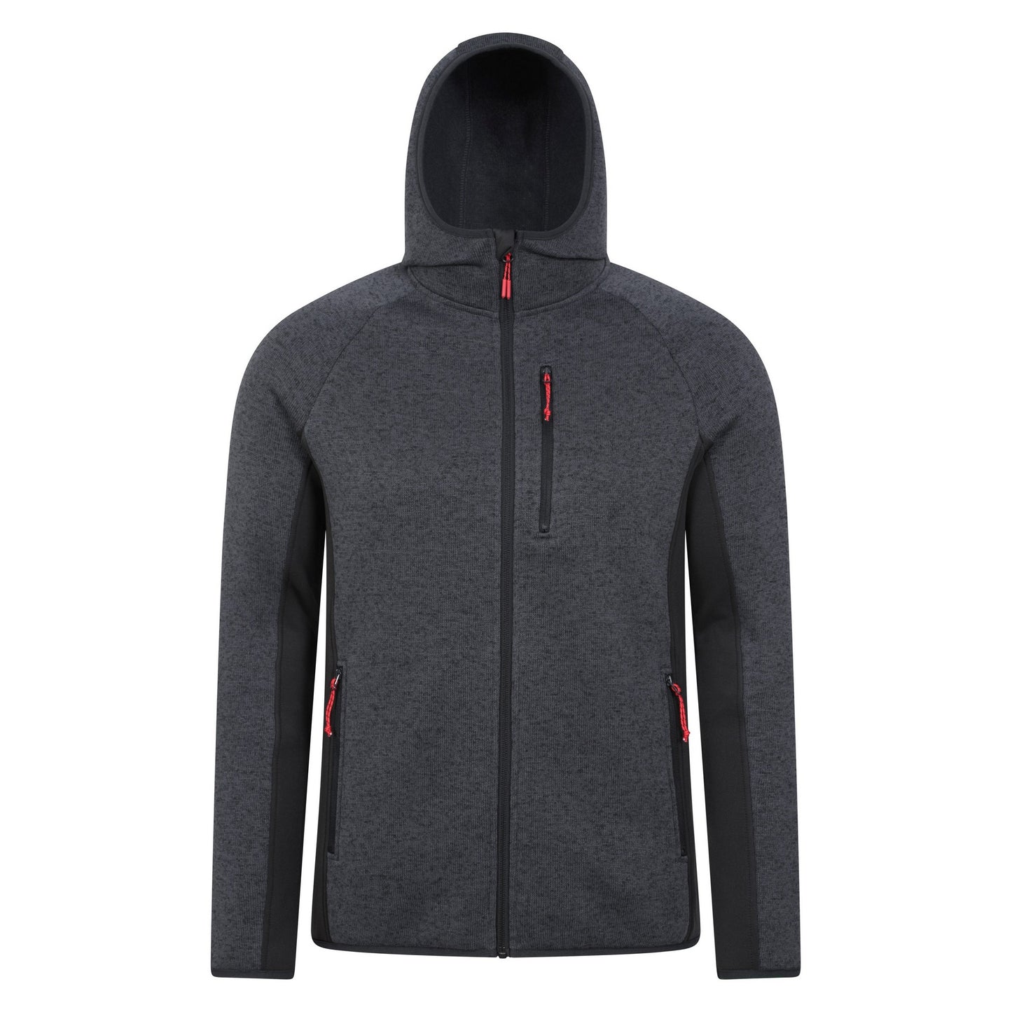 Black - Front - Mountain Warehouse Mens Treston Fleece Hooded Hoodie