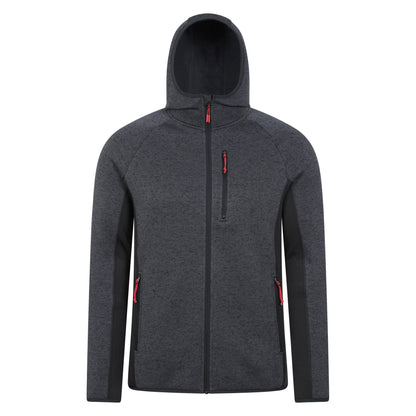 Black - Front - Mountain Warehouse Mens Treston Fleece Hooded Hoodie