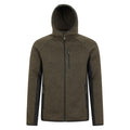 Dark Khaki - Front - Mountain Warehouse Mens Treston Fleece Hooded Hoodie