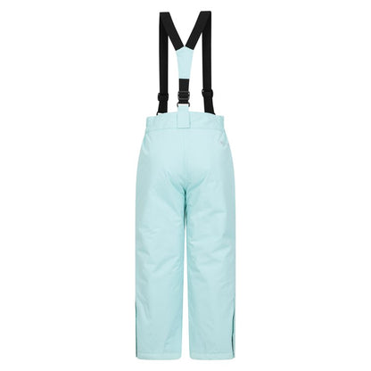 Light Teal - Side - Mountain Warehouse Childrens-Kids Honey Ski Trousers