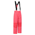Bright Pink - Side - Mountain Warehouse Childrens-Kids Honey Ski Trousers