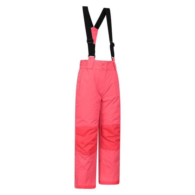 Bright Pink - Side - Mountain Warehouse Childrens-Kids Honey Ski Trousers