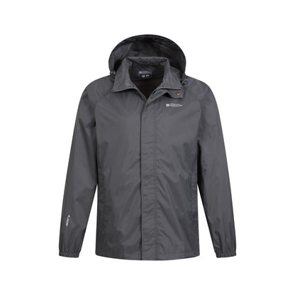 Grey - Close up - Mountain Warehouse Mens Pakka II Waterproof Jacket