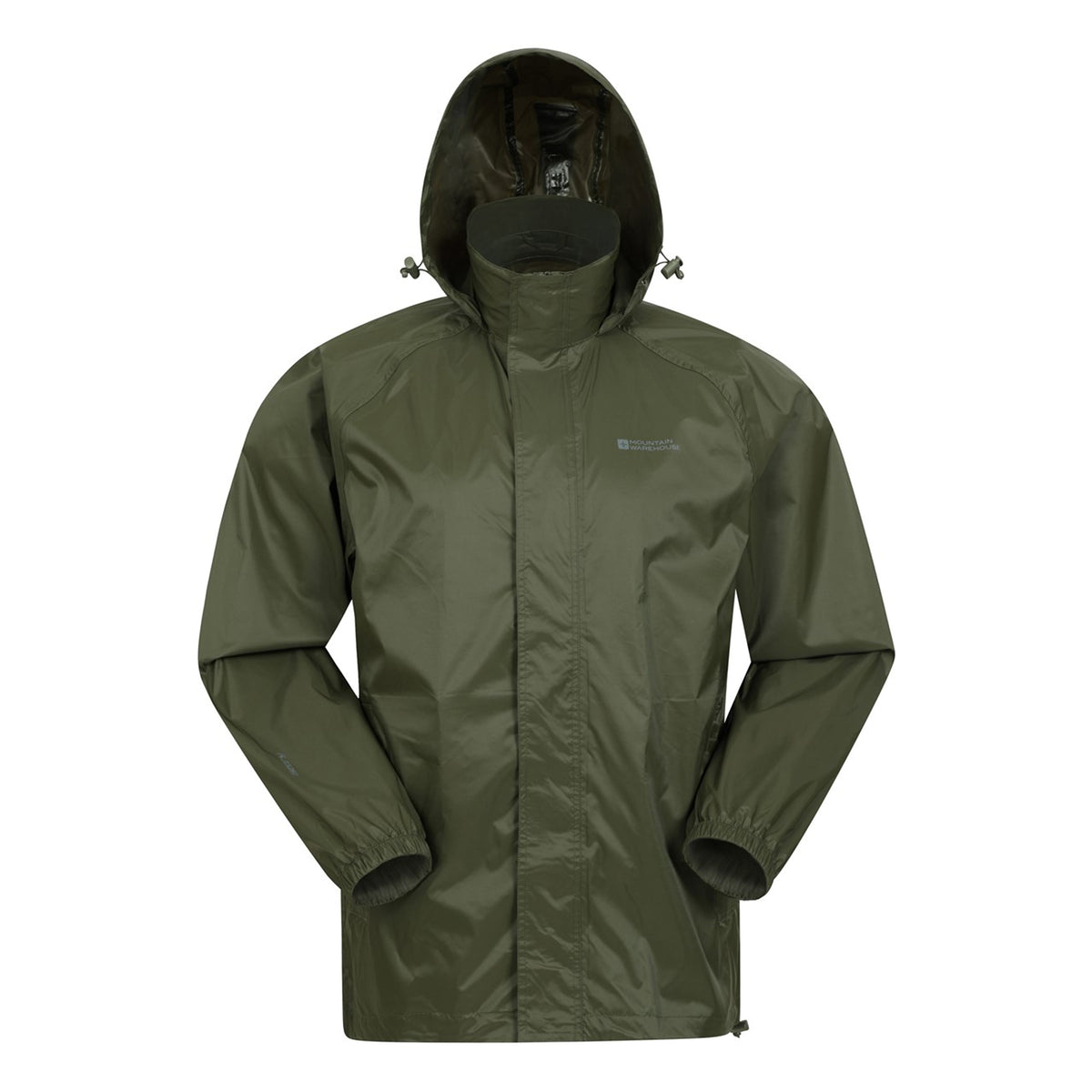 Dark Khaki - Front - Mountain Warehouse Mens Pakka II Waterproof Jacket