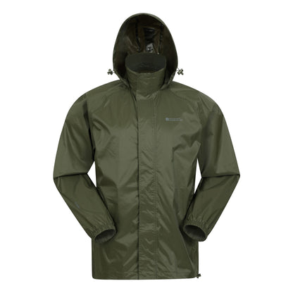 Dark Khaki - Front - Mountain Warehouse Mens Pakka II Waterproof Jacket