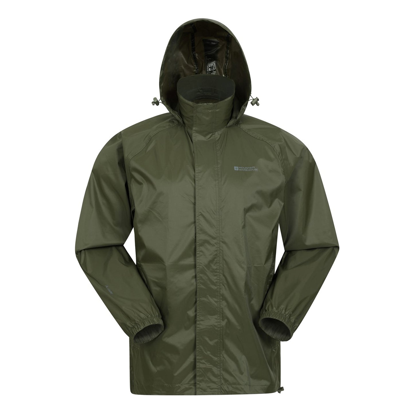 Dark Khaki - Front - Mountain Warehouse Mens Pakka II Waterproof Jacket
