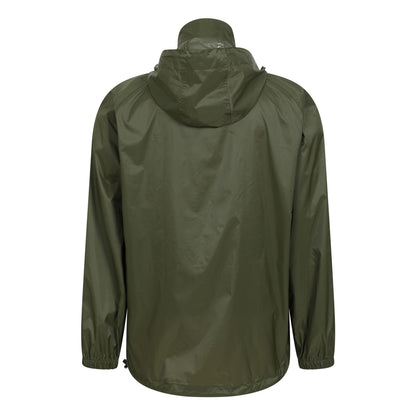 Dark Khaki - Back - Mountain Warehouse Mens Pakka II Waterproof Jacket