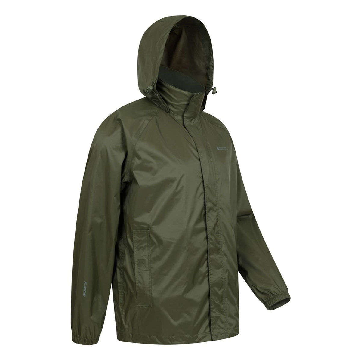 Dark Khaki - Side - Mountain Warehouse Mens Pakka II Waterproof Jacket