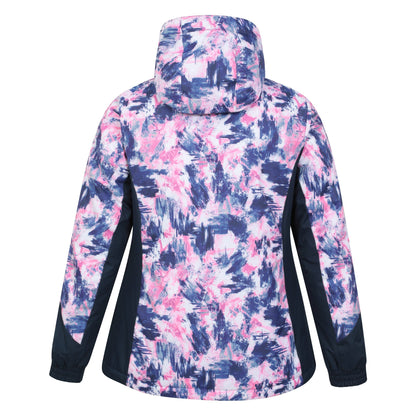 Navy - Back - Mountain Warehouse Womens-Ladies Dawn II Printed Ski Jacket