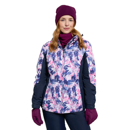 Navy - Lifestyle - Mountain Warehouse Womens-Ladies Dawn II Printed Ski Jacket