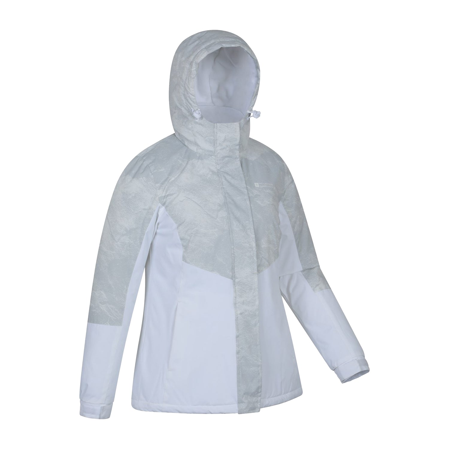 Light Grey - Side - Mountain Warehouse Womens-Ladies Dawn II Printed Ski Jacket