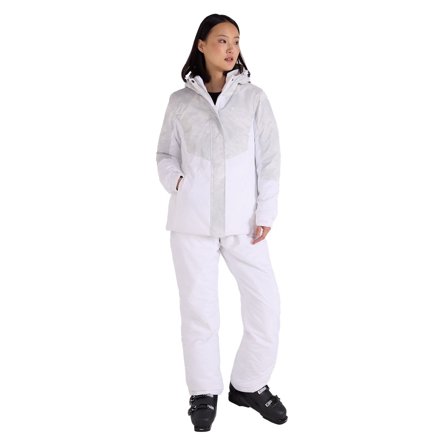 Light Grey - Lifestyle - Mountain Warehouse Womens-Ladies Dawn II Printed Ski Jacket