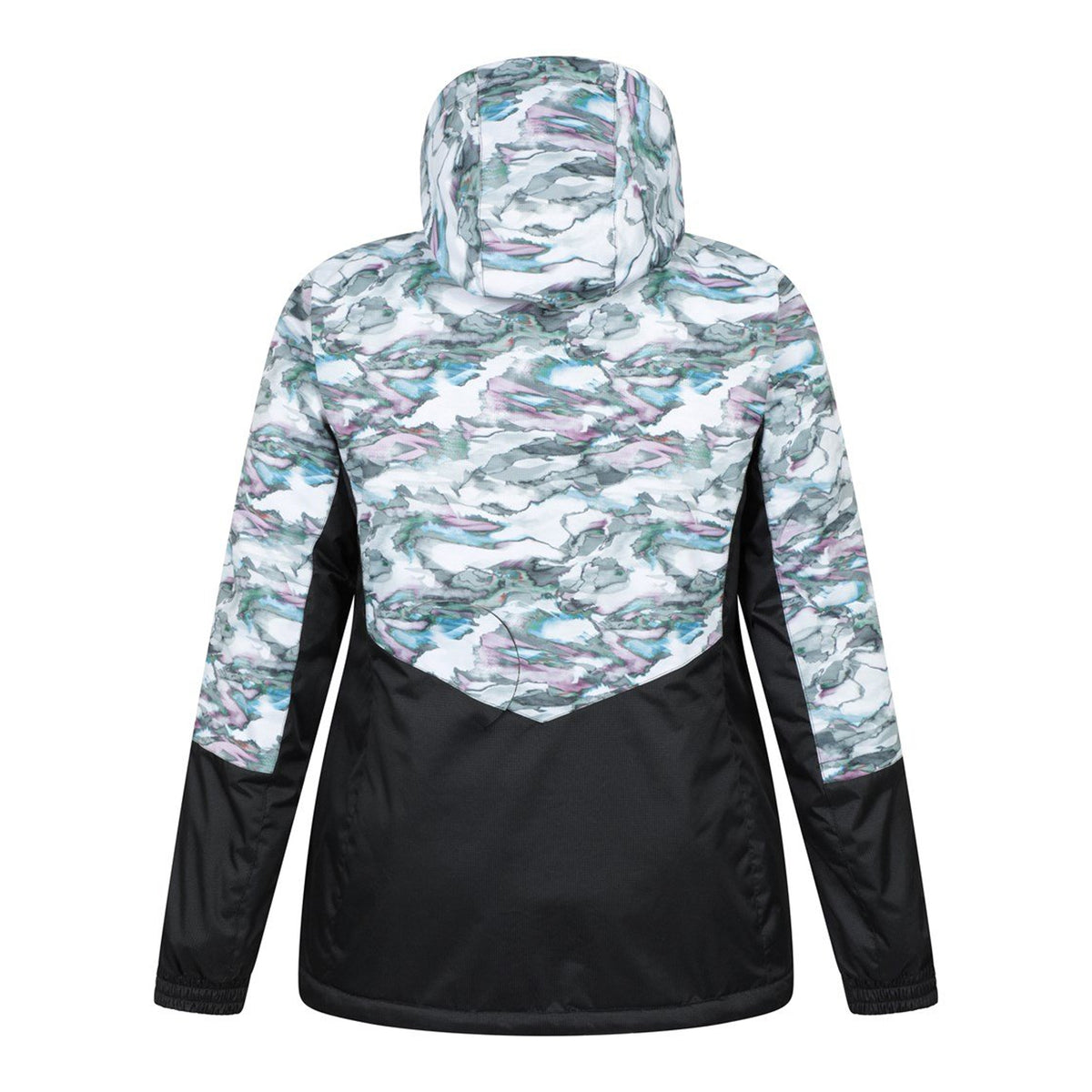 Grey - Side - Mountain Warehouse Womens-Ladies Dawn II Printed Ski Jacket